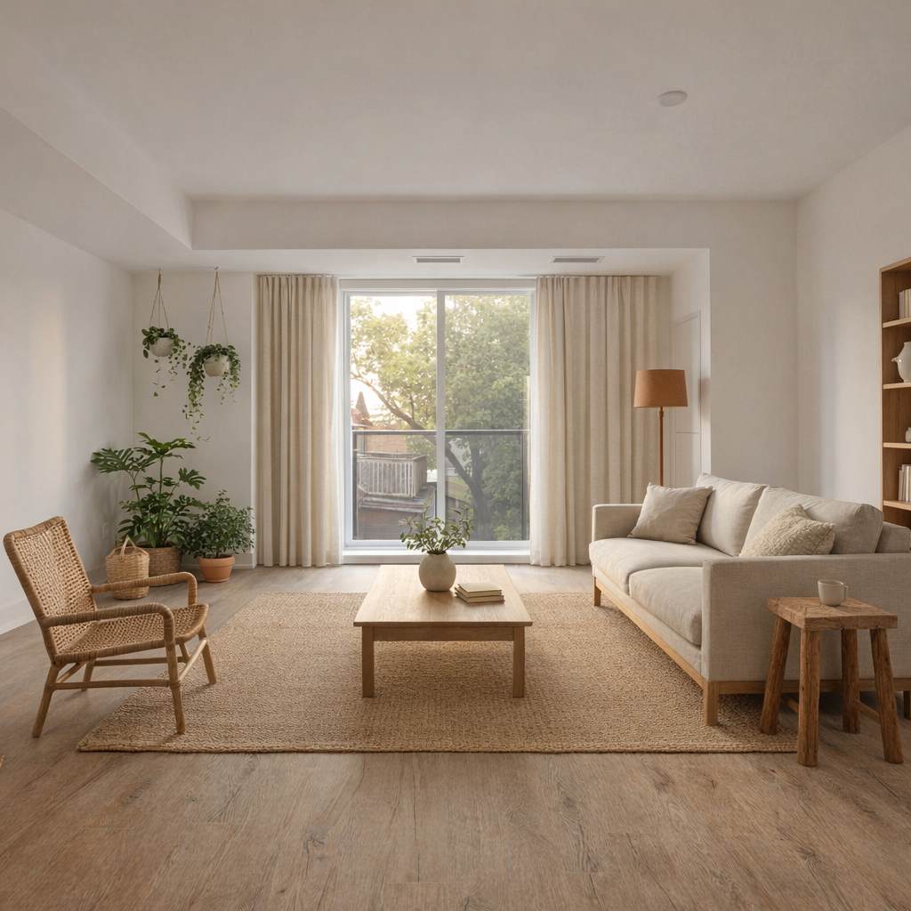 Wohnzimmer natürlich eingerichtet